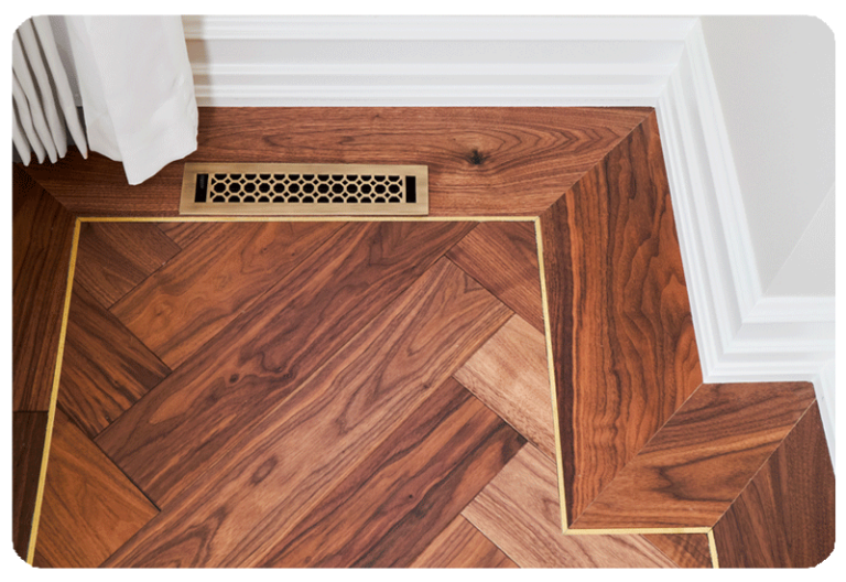 hardwood walnut flooring herringbone installation pattern