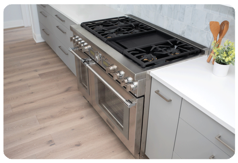 engineered hardwood floor kitchen stove