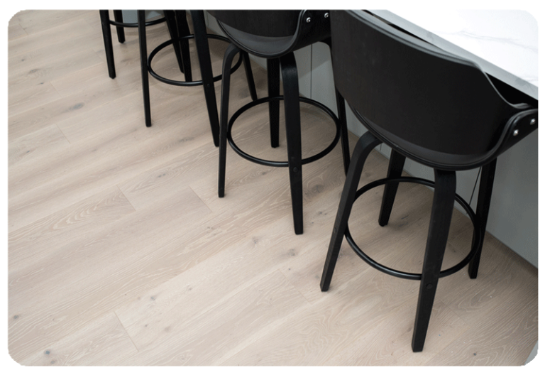 engineered hardwood floor stools under kitchen island
