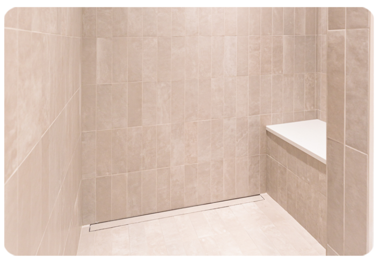 organic modern shower wall tile beige handcrafted