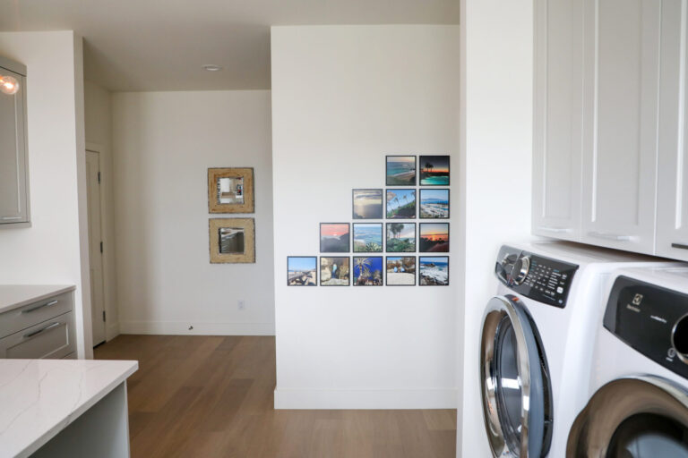 hardwood flooring in laundry room