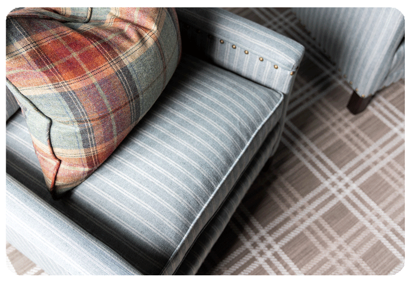 Cozy carpet in a Madison, Wisconsin, living room with flooring installed by FLOOR360.
