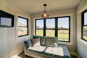 hardwood floor reading nook