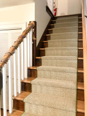 carpeted stairway