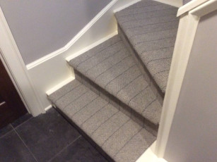 stairway carpeting gray