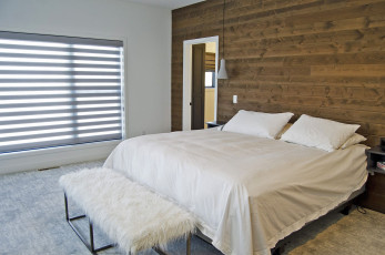 hardwood wall bedroom