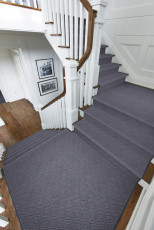 blue carpet on staircase