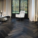 Herringbone floor dark wood