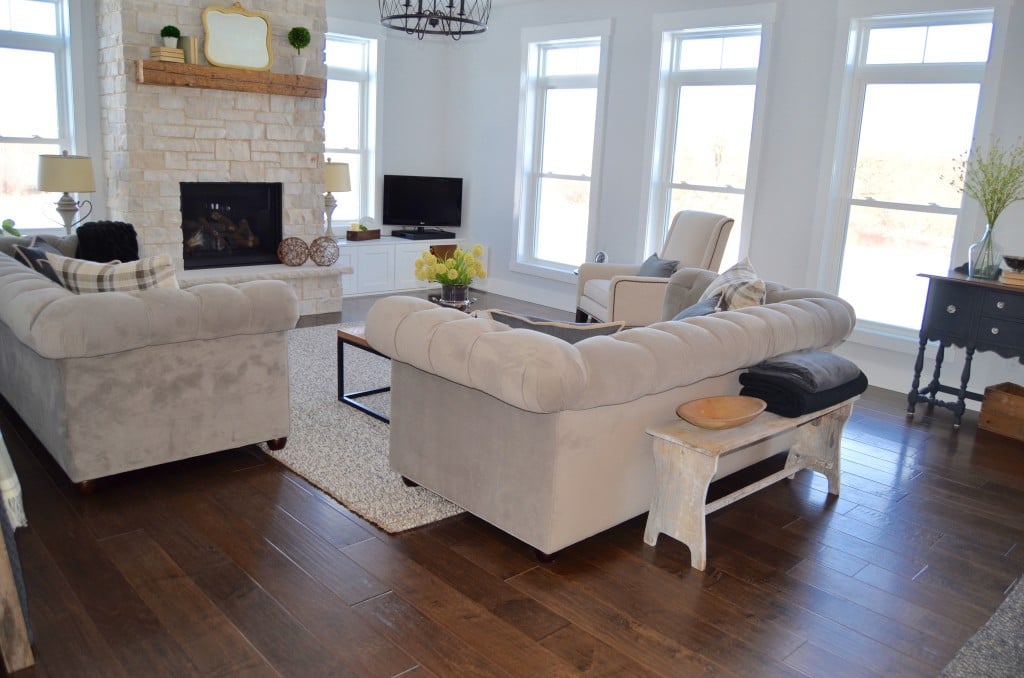 Living room hardwood floor