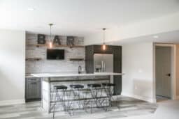 Tile Backsplash luxury vinyl plank lower level