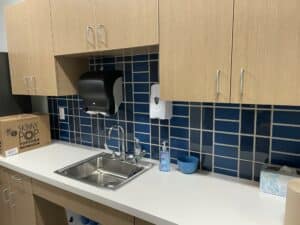 Blue Color Kitchen Tile Flooring