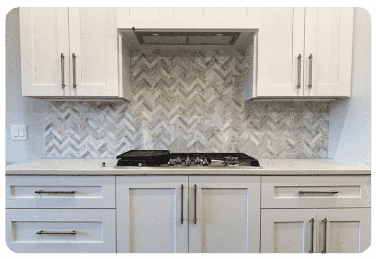 Chevron Back Stone Tile Madison