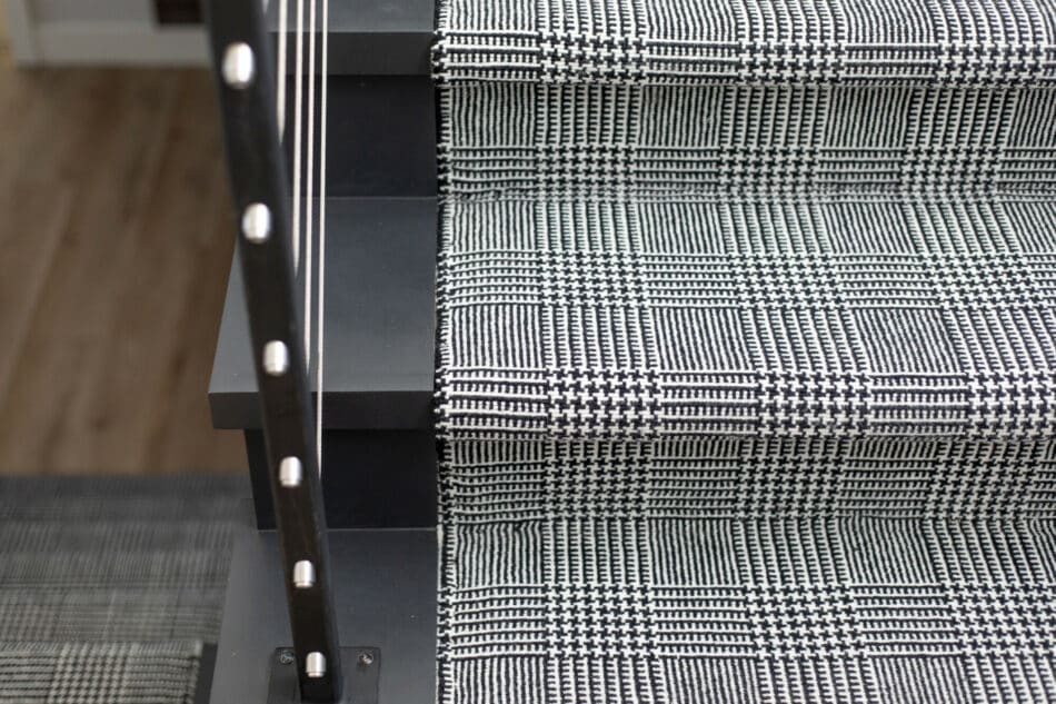 Black and White Stair Runner