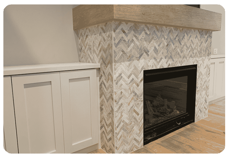 FLOOR360 Herringbone Stone Tile installation