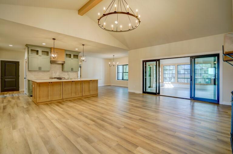 luxury vinyl plank kitchen living room