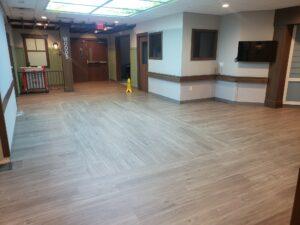 luxury vinyl plank common area senior living