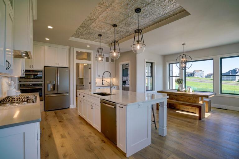 modern farmhouse kitchen hardwood floor