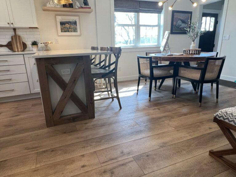 kitchen luxury vinyl plank kitchen table