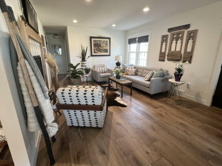 luxury vinyl plank living room