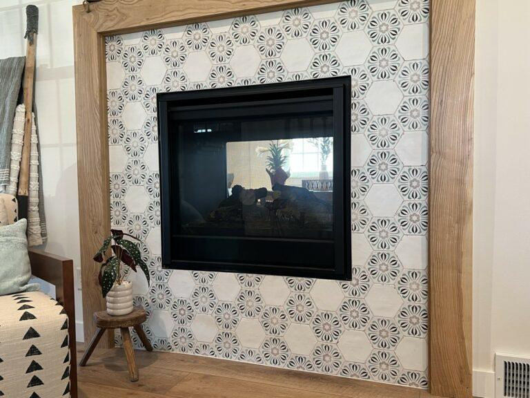 tile fireplace surround