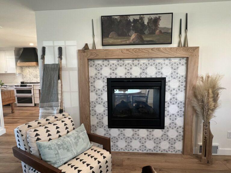 fireplace tile surround