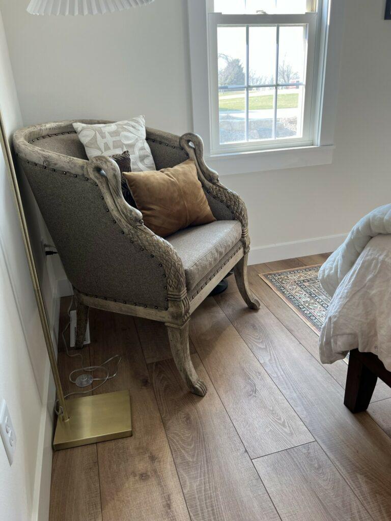 luxury vinyl plank bedroom