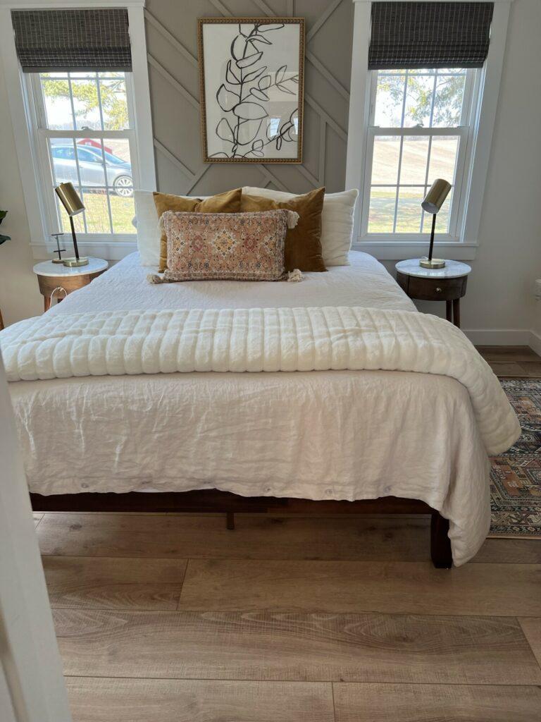 luxury vinyl plank bedroom