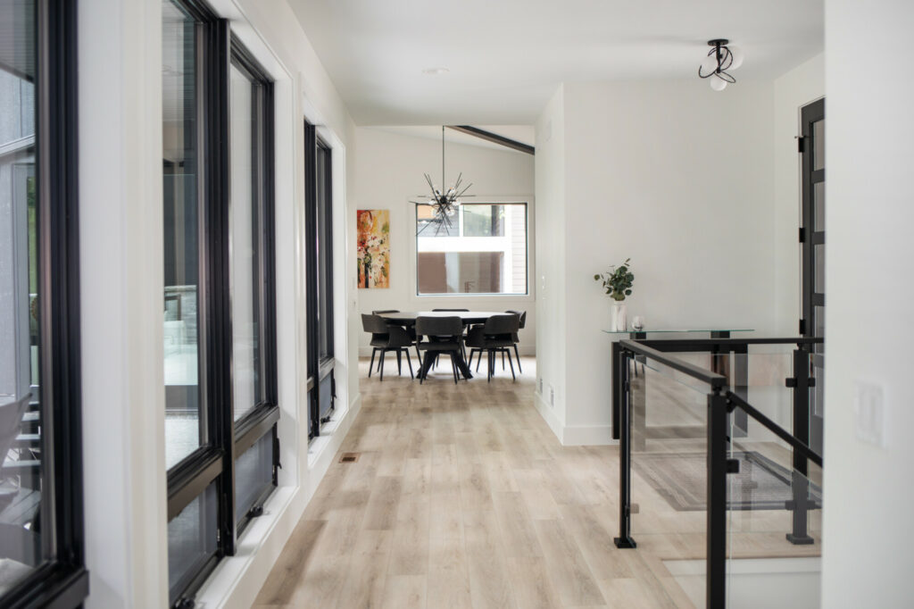 luxury vinyl plank hallway