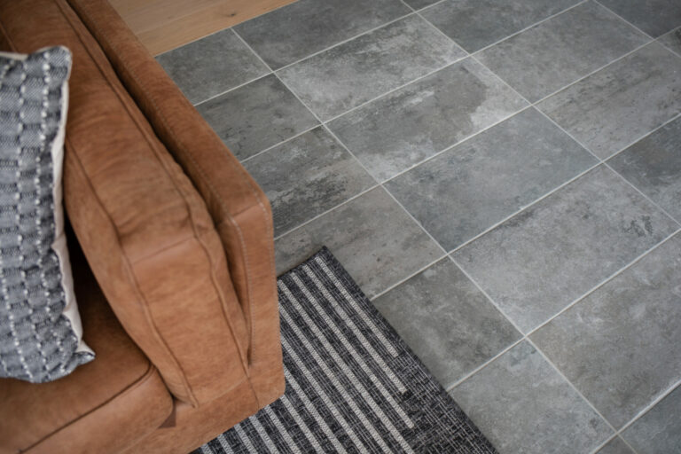 slate grey tile floor