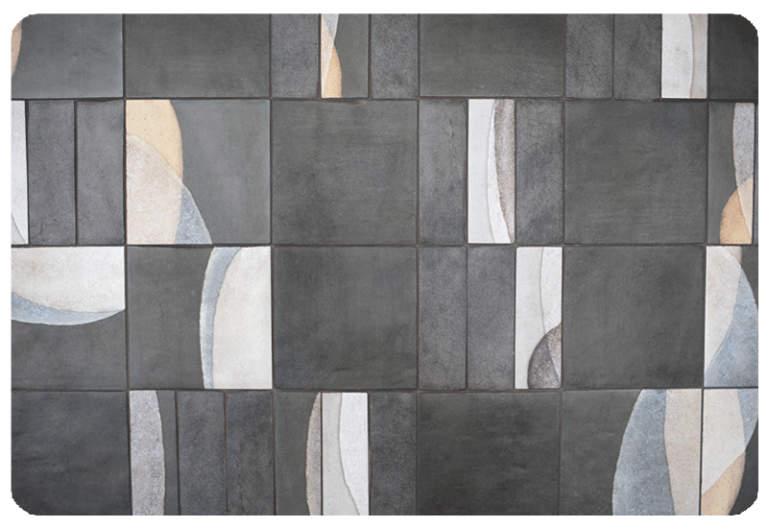 gray and graphite handmade tile kitchen backsplash
