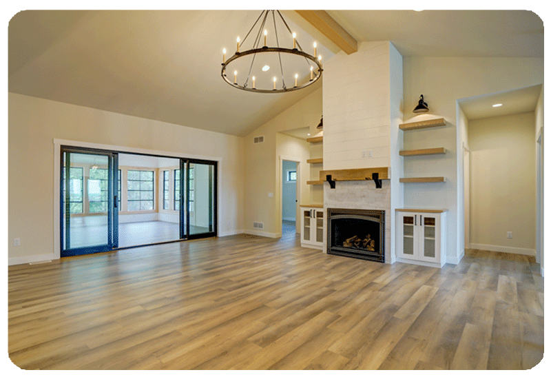 luxury vinyl plank living room flooring