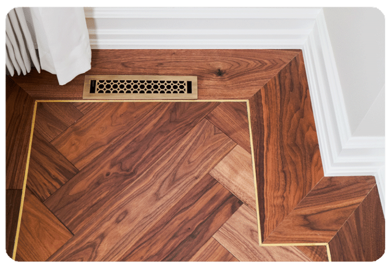 hardwood walnut flooring herringbone installation pattern
