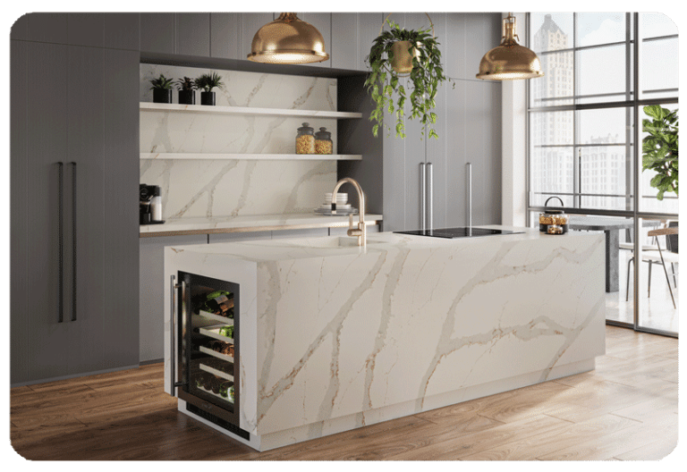 quartz countertops inspired by nature marble like surface