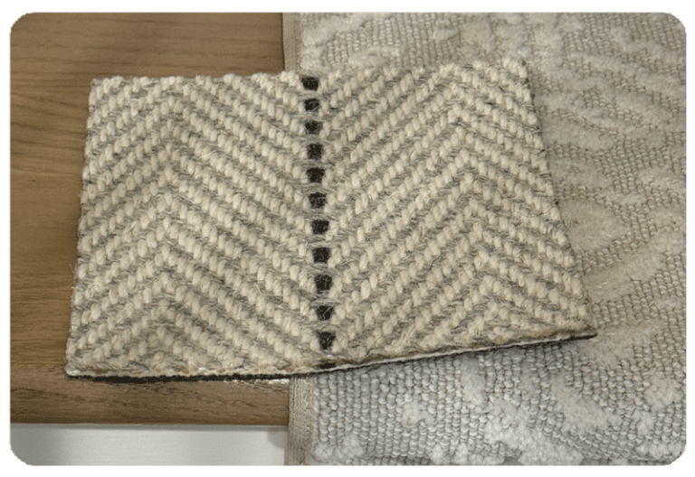 herringbone pattern wool carpet