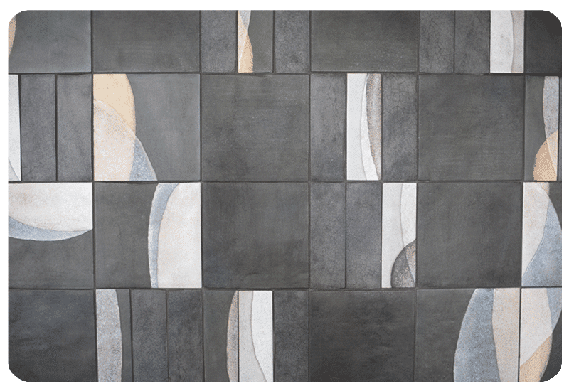 dark grey backsplash with a matte finish