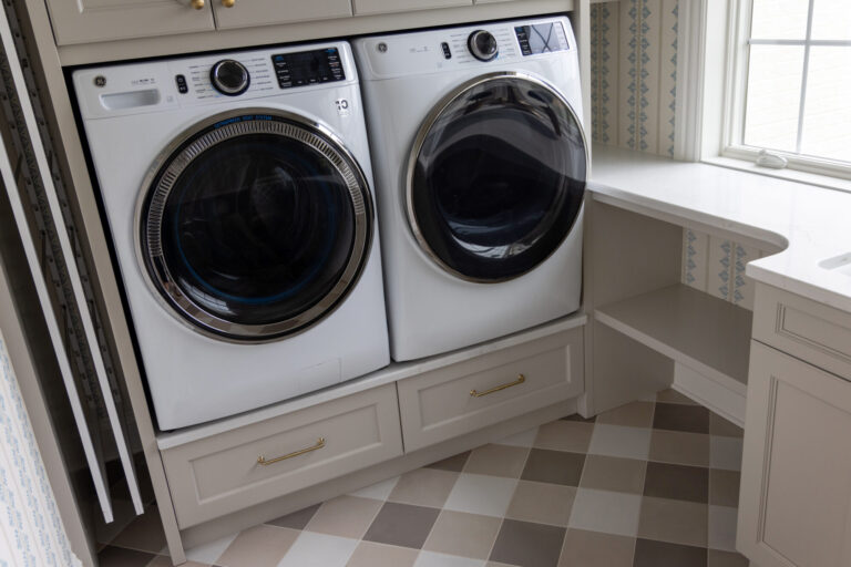 brown and ivory checkerboard tile floor