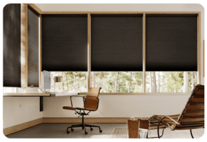 hunter douglas window covering honeycomb shade blinds dark gray