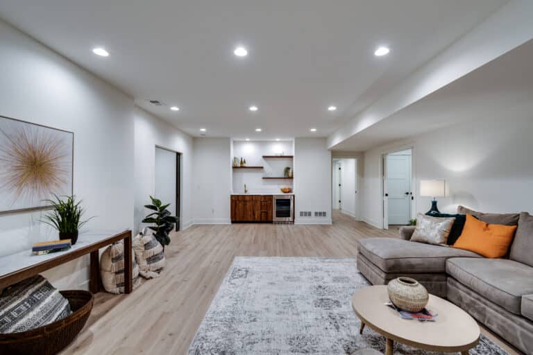 luxury vinyl plank lower level floor